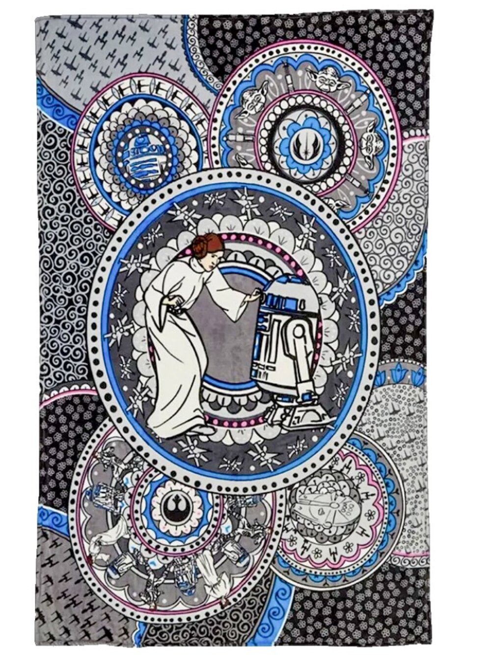 NWT Vera Bradley Plush Throw Blanket Star Wars Far Far Away Medallion RARE